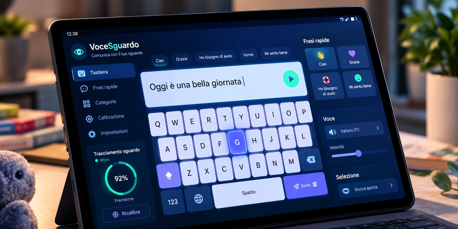 VoceSguardo, prototipo Android per la comunicazione assistita tramite sguardo